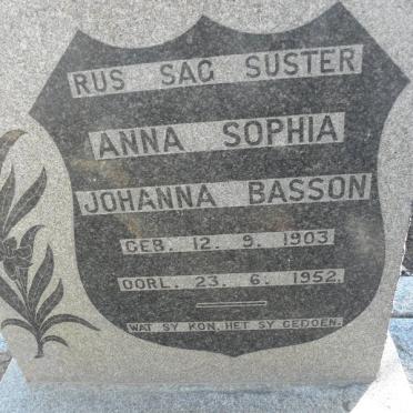 BASSON Anna Sophia Johanna 1903-1952
