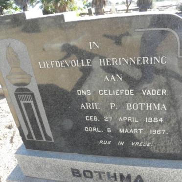BOTHMA Arie P. 1884-1967