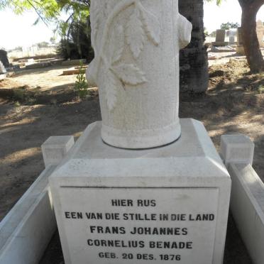 BENADE Frans Johannes Cornelius 1876-1944