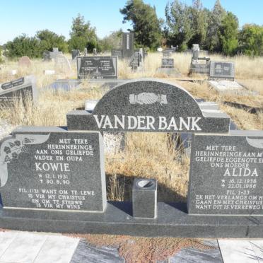 BANK Kowie, van der 1931-1990 &amp; Alida 1938-1986