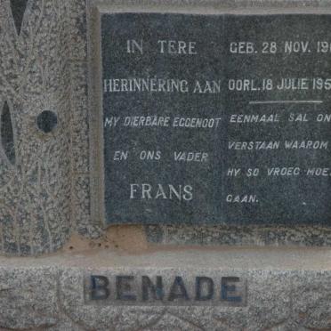 BENADE Frans 1906-1957