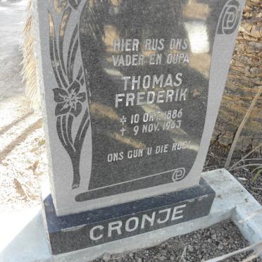 CRONJE Thomas Frederik 1886-1963