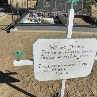 CLOETE Wilfred 1962-2007