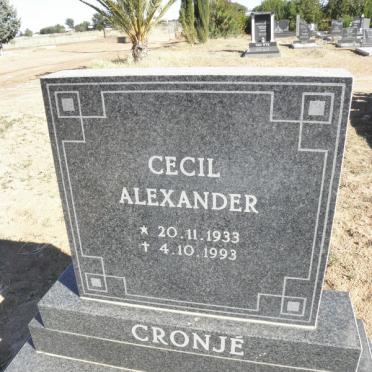 CRONJÉ  Cecil Alexander 1933-1993