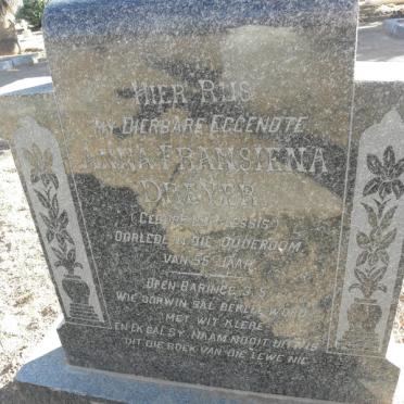 DREYER Anna Fransiena nee DU PLESSIS