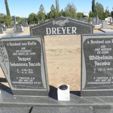 DREYER Jasper Johannes Jacob 1921-1992 &amp; Wilhelmina Jacoba 1925-