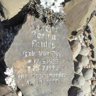FAULDS Janetta Regina geb VAN ZYL 1925-1995