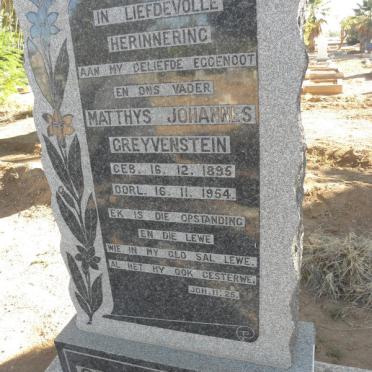 GREYVENSTEIN Matthys Johannes 1895-1954