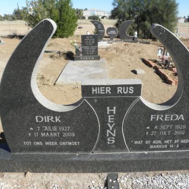 HEYNS Dirk 1927-2009 &amp; Freda 1929-2002
