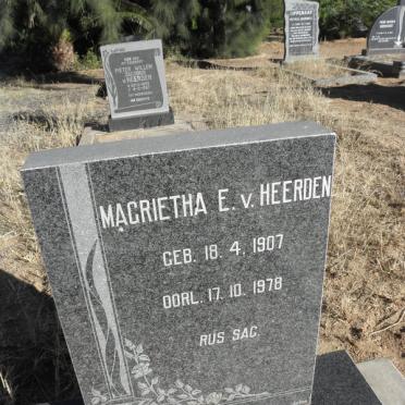 HEERDEN Magrietha E., v 1907-1978