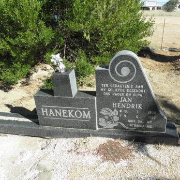 HANEKOM Jan Hendrik 1900-1987