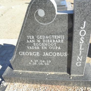 JOSLING George Jacobus 1929-1996