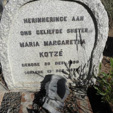 KOTZÉ Maria Margaretha 1890-1978