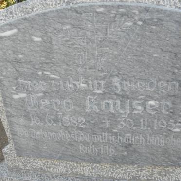 KAYSER Gero 1882-1955