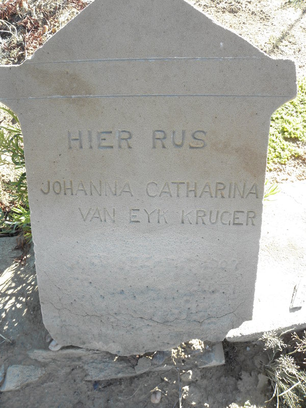 KRUGER Johanna Catharina Van Eyk
