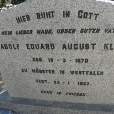 KLEIN Adolf Eduard August 1870-1952