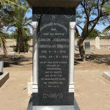 KIRSTEN Gideon Johannes Christiaan 1874-1960