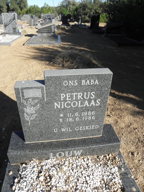 LOUW Petrus Nicolaas 1986-1986