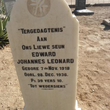 LEONARD Edward Johannes 1918-1936