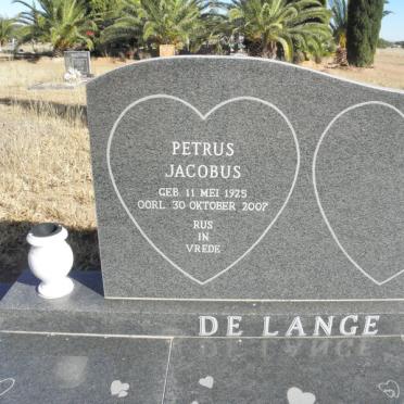 LANGE Petrus Jacobus, de 1925-2007