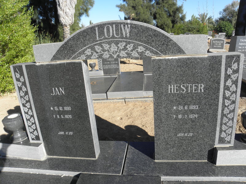 LOUW Jan 1890-1970 &amp; Hester 1893-1974