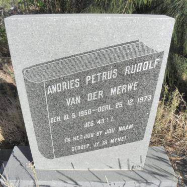 MERWE Andries Petrus Rudolf, van der 1950-1973