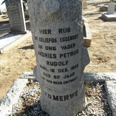 MERWE Andries Petrus Rudolf, v.d. -1949