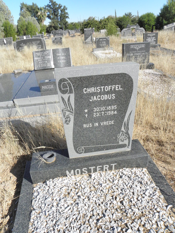MOSTERT Christoffel Jacobus 1895-1984