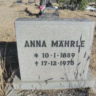 MÄHRLE Anna 1889-1978