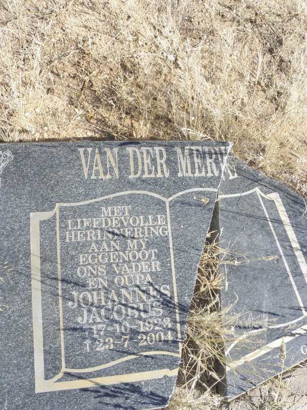 MERWE Johannes Jacobus, van der 1923-2004