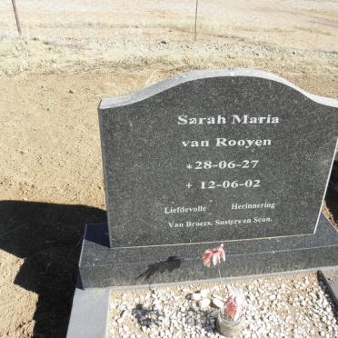 ROOYEN Sarah Maria, van 1927-2002