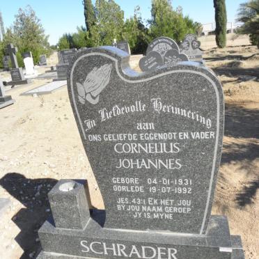 SCHRADER Cornelius Johannes 1931-1992