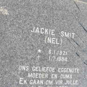 SMIT Jackie nee NEL 1921-1984