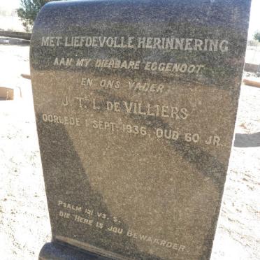 VILLIERS J.T.I., de -1936