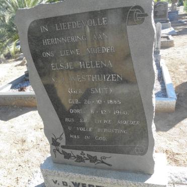 WESTHUIZEN Elsje Helena, v.d. nee SMIT 1885-1960