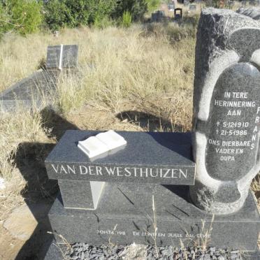 WESTHUIZEN Frans, van der 1910-1986