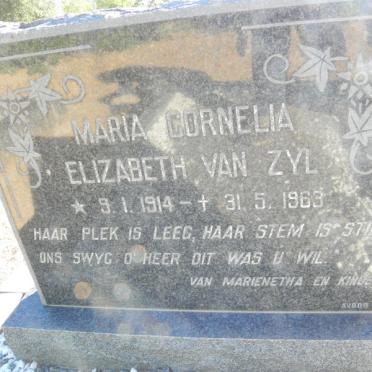 ZYL Maria Cornelia Elizabeth, van 1914-1963