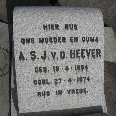 HEEVER A.S.J., v.d. 1884-1974