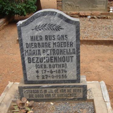 BEZUIDENHOUT Maria Petronella nee BOTHA 1874-1956
