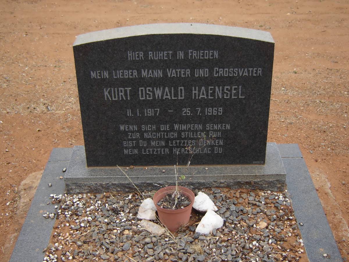 HAENSEL Kurt Oswald 1917-1969