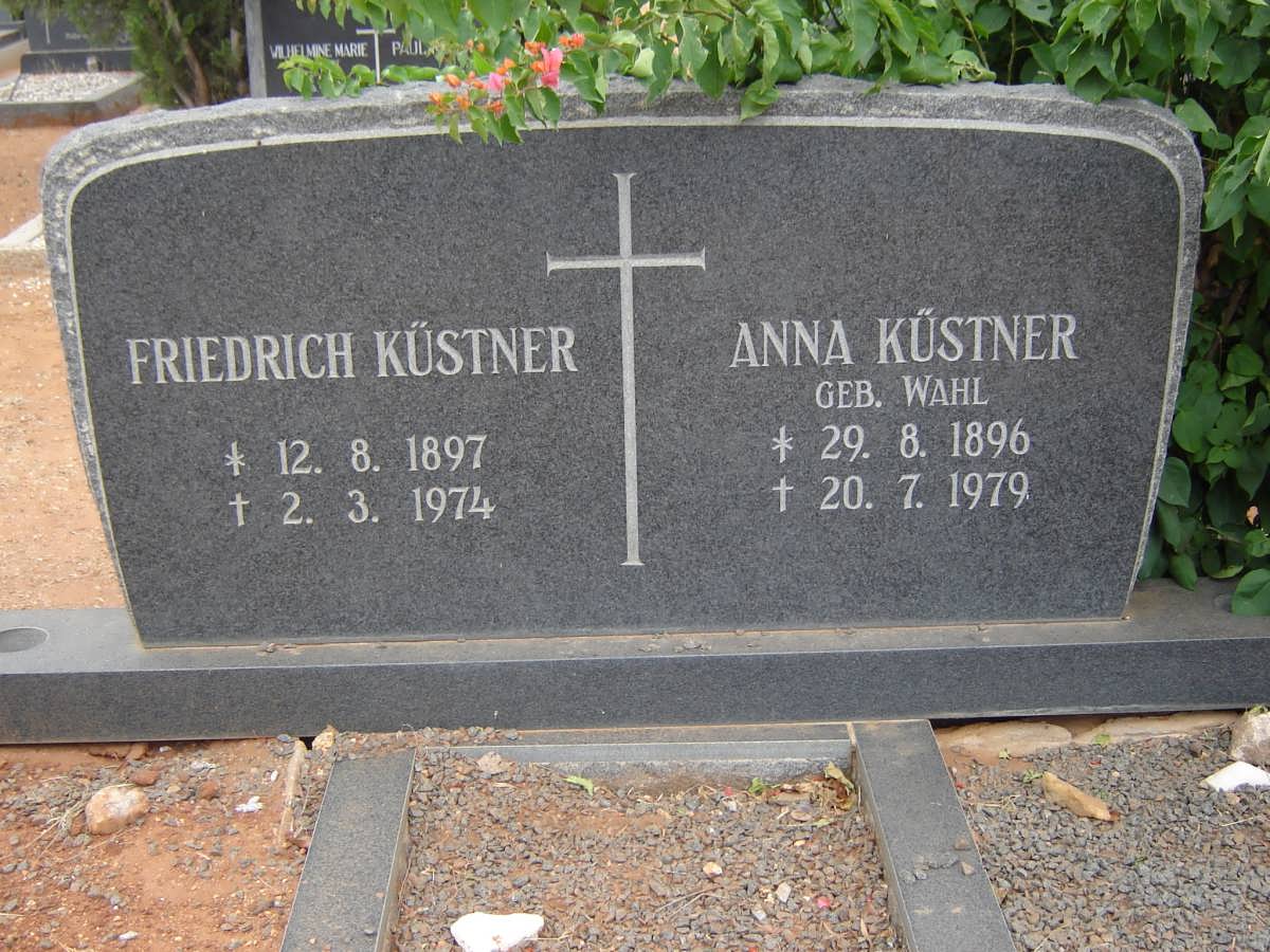 KUSTNER Friedrich 1897-1974 &amp; Anna WAHL 1896-1979