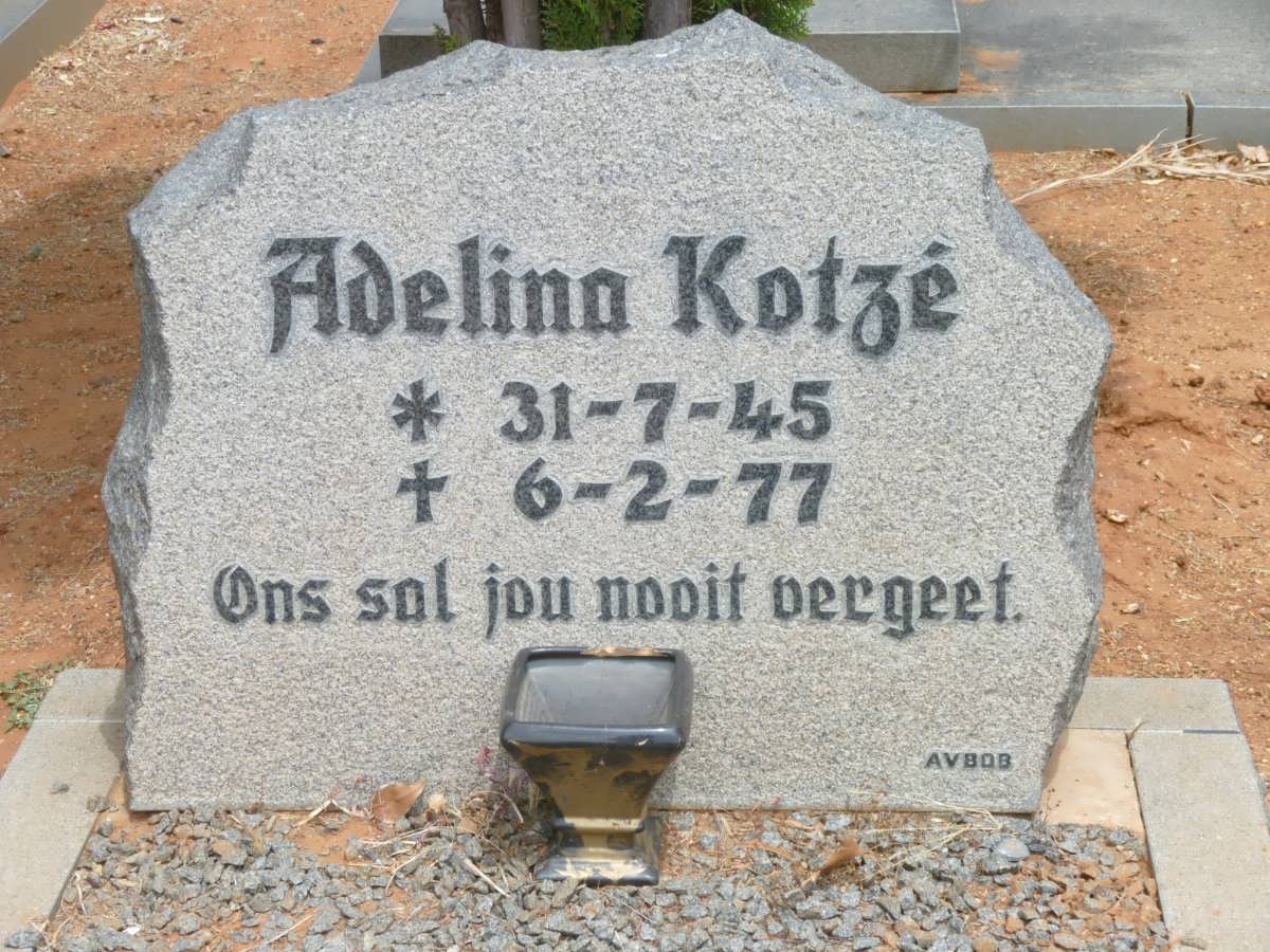 KOTZE Adelina 1945-1977