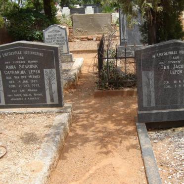 LEPEN Jan Jacobus 1915-1987 &amp; Anna Susanna Catharina VAN DER MERWE 1920-1957
