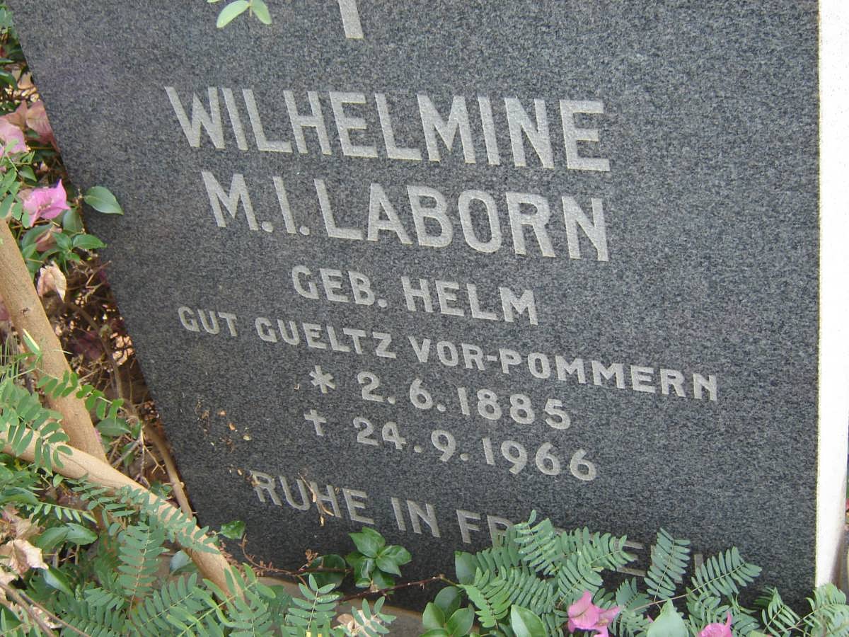 LABORN Wilhelmine M.I. nee HELM 1885-1966
