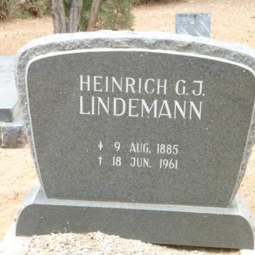 LINDEMANN Heinrich G.J. 1885-1961
