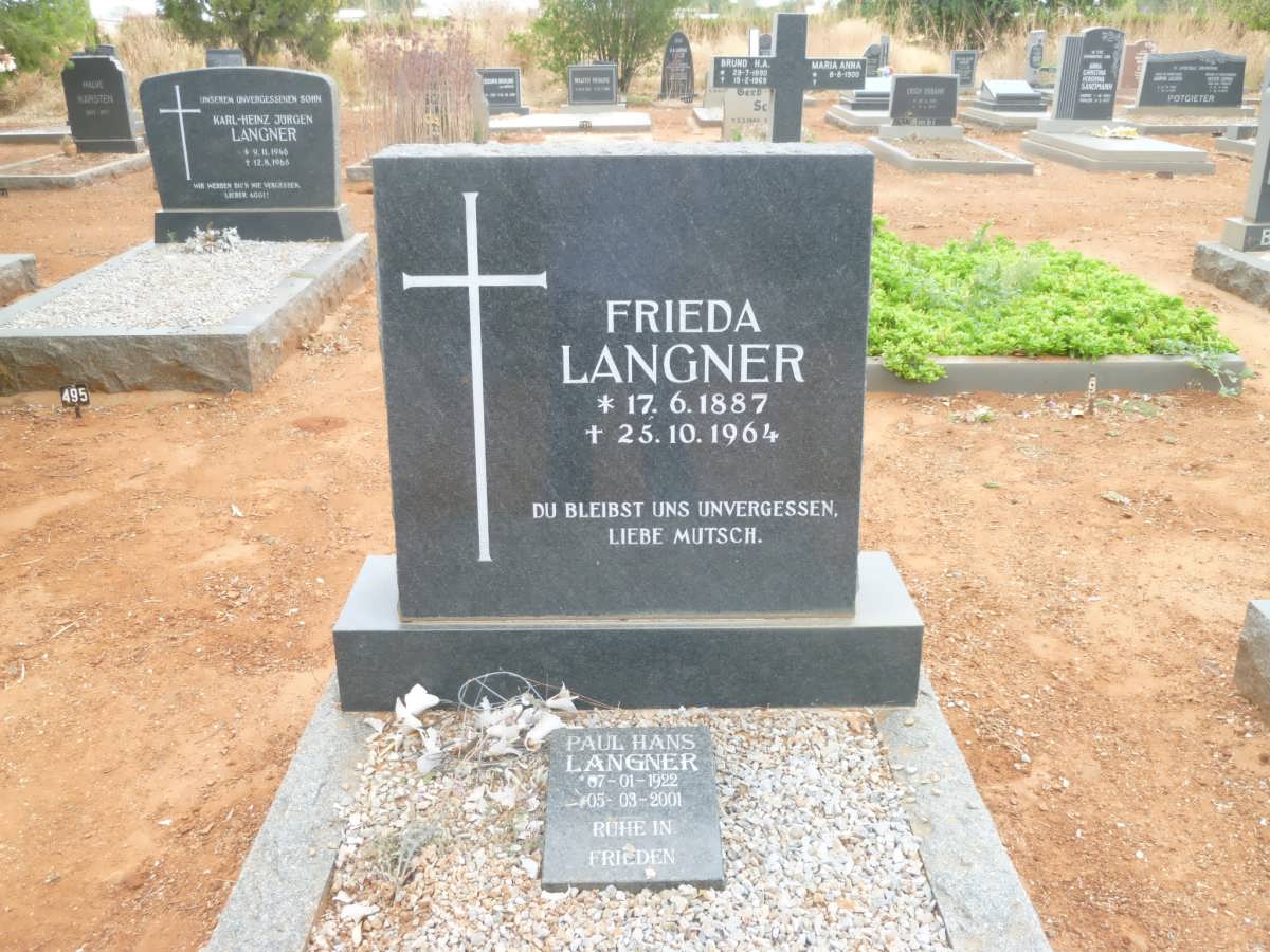 LANGNER Frieda 1887-1964 :: LANGNER Paul Hans 1922-2001