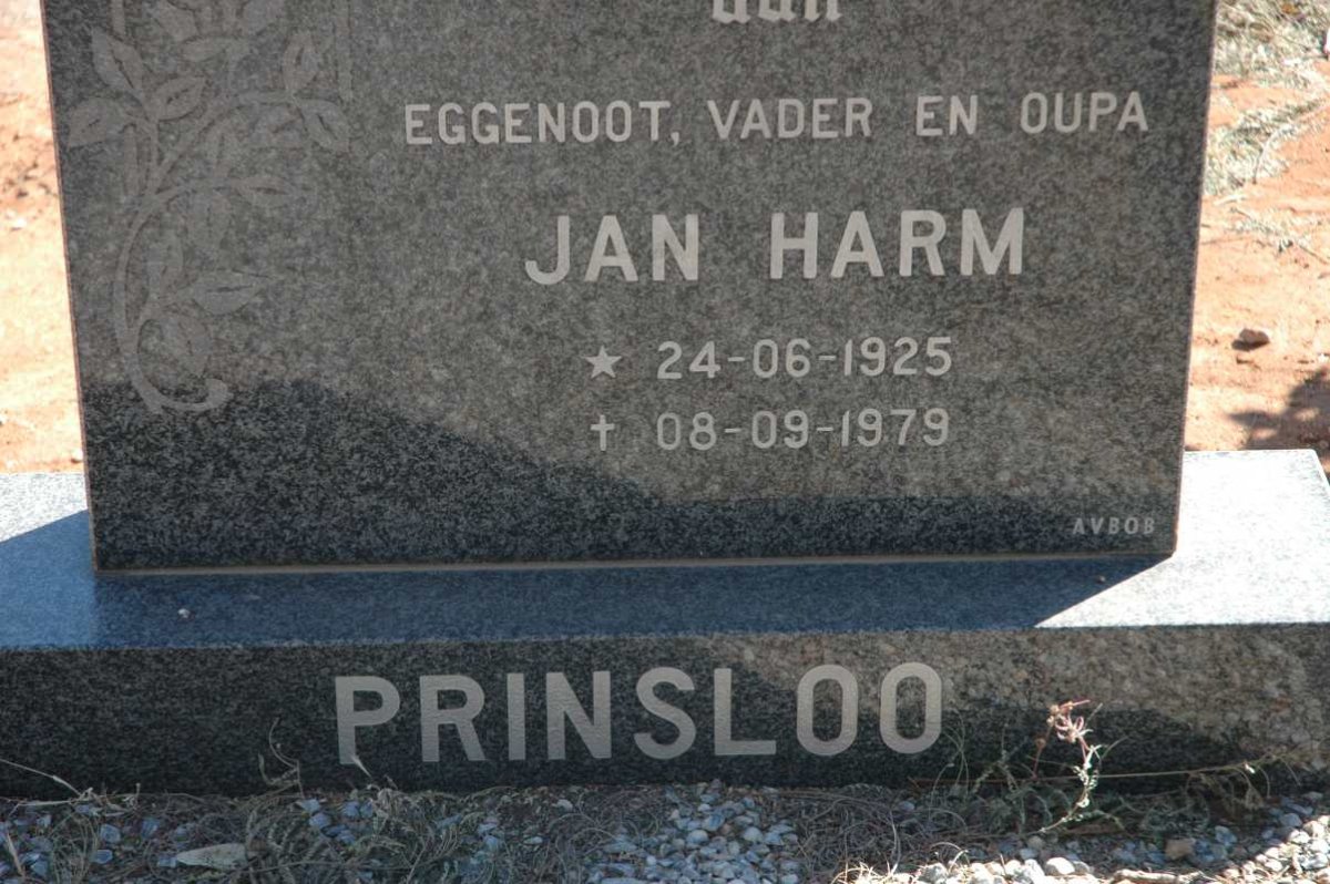 PRINSLOO Jan Harm 1925-1979