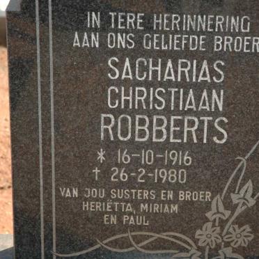 ROBBERTS Sacharias Christiaan 1916-1980