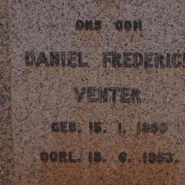 VENTER Daniel Frederick 1890-1953
