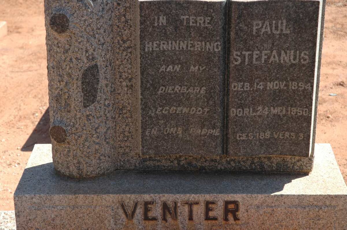VENTER Paul Stefanus 1894-1950